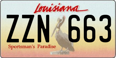 LA license plate ZZN663