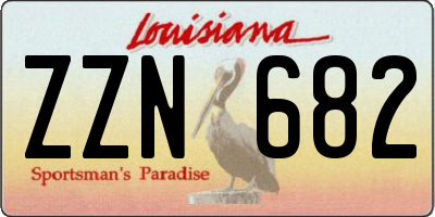 LA license plate ZZN682