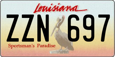 LA license plate ZZN697