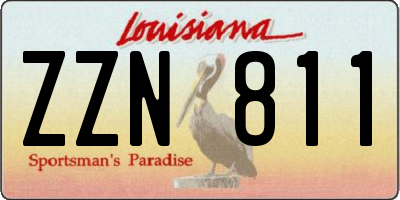 LA license plate ZZN811
