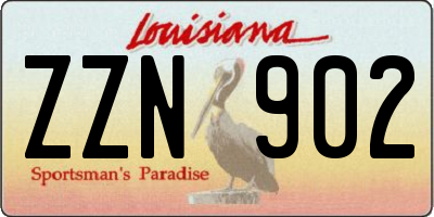 LA license plate ZZN902