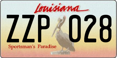 LA license plate ZZP028