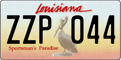 LA license plate ZZP044