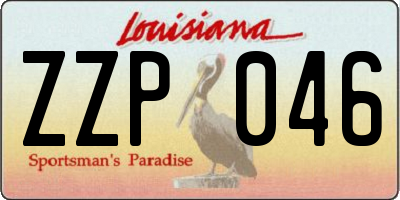 LA license plate ZZP046