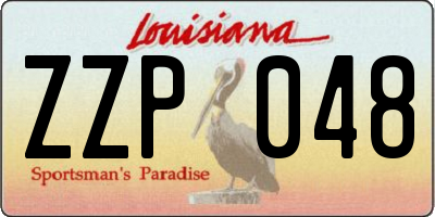 LA license plate ZZP048