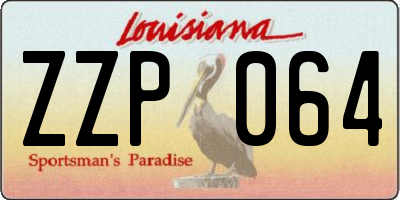 LA license plate ZZP064