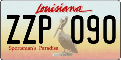 LA license plate ZZP090