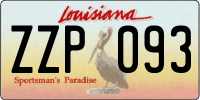 LA license plate ZZP093