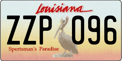 LA license plate ZZP096