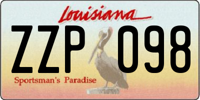 LA license plate ZZP098