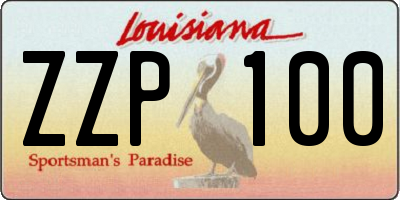 LA license plate ZZP100