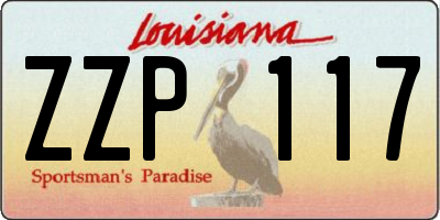 LA license plate ZZP117