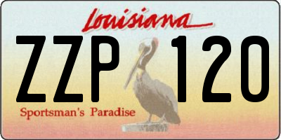 LA license plate ZZP120