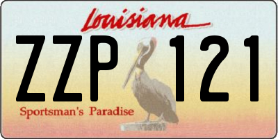 LA license plate ZZP121