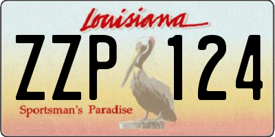 LA license plate ZZP124