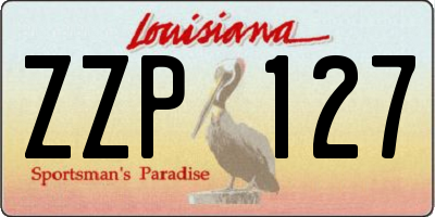 LA license plate ZZP127
