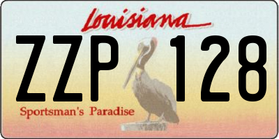 LA license plate ZZP128