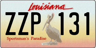 LA license plate ZZP131