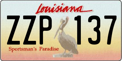 LA license plate ZZP137