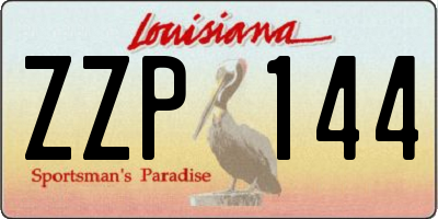 LA license plate ZZP144