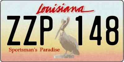 LA license plate ZZP148