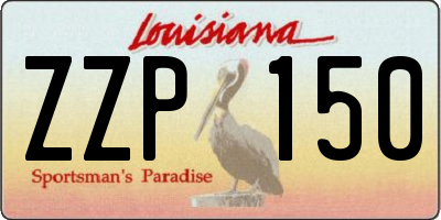 LA license plate ZZP150