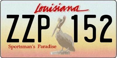 LA license plate ZZP152