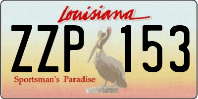 LA license plate ZZP153