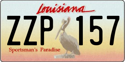 LA license plate ZZP157