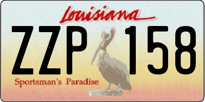 LA license plate ZZP158
