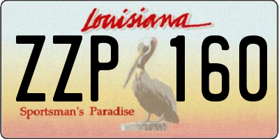 LA license plate ZZP160