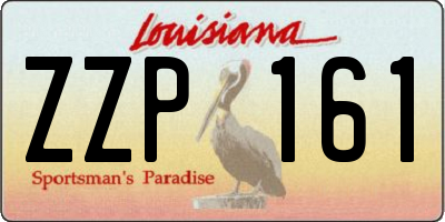 LA license plate ZZP161