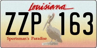 LA license plate ZZP163