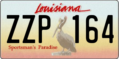 LA license plate ZZP164