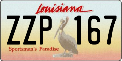 LA license plate ZZP167