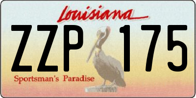 LA license plate ZZP175