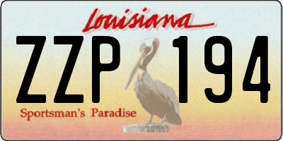 LA license plate ZZP194