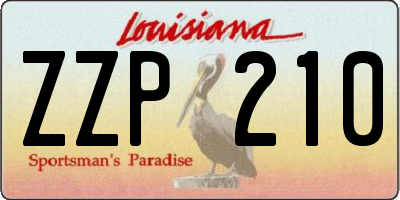 LA license plate ZZP210