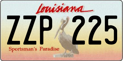 LA license plate ZZP225