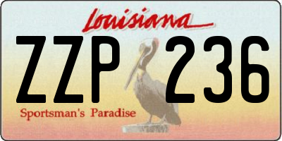 LA license plate ZZP236