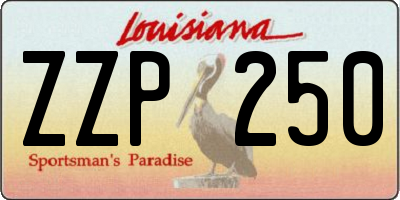 LA license plate ZZP250