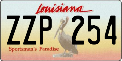 LA license plate ZZP254