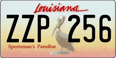 LA license plate ZZP256