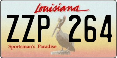 LA license plate ZZP264