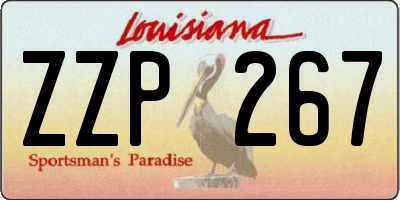 LA license plate ZZP267