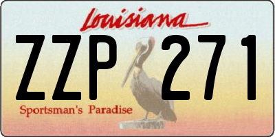 LA license plate ZZP271