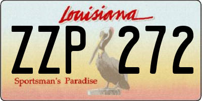 LA license plate ZZP272