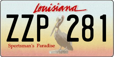 LA license plate ZZP281