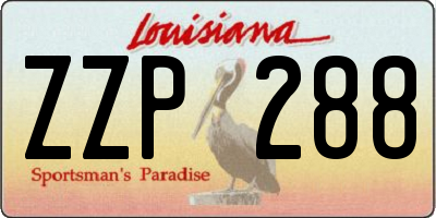 LA license plate ZZP288