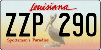 LA license plate ZZP290